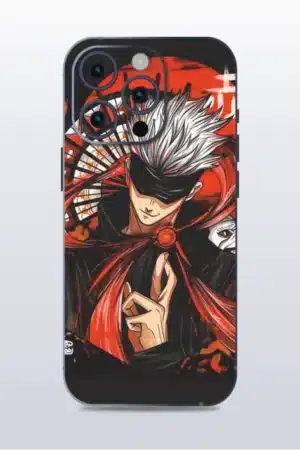 Satoru Gojo - Reversal Red (Jujutsu Kaisen) Fan Art - mobile skins and wrap - skinzo - Apple Iphone 15 Pro Max