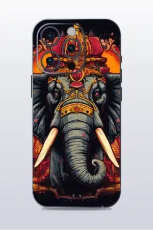 King's Elephant - mobile skins and wrap - skinzo - Apple Iphone 15 Pro Max