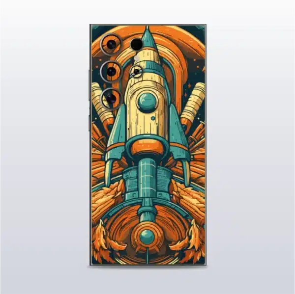 Space Rocket Ship - mobile skins and wrap - skinzo - Samsung Galaxy S24 Ultra