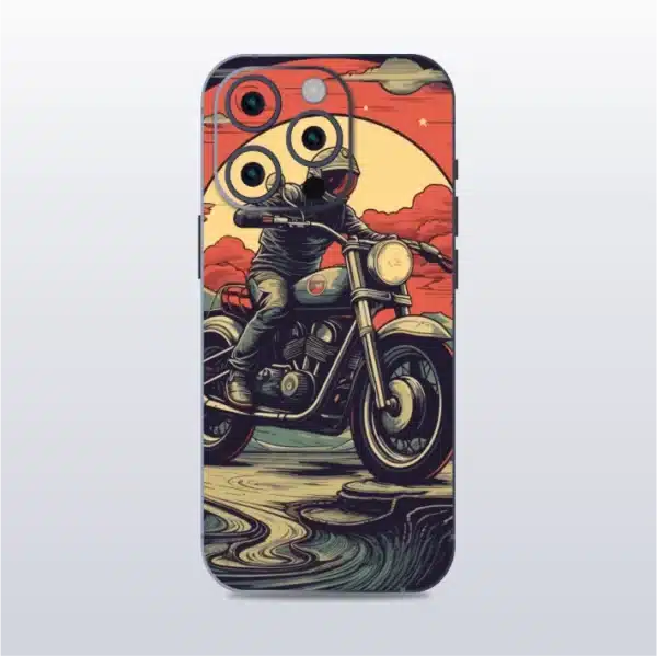 Retro Dirt Bike - mobile skins and wrap - skinzo - Apple Iphone 15 Pro Max