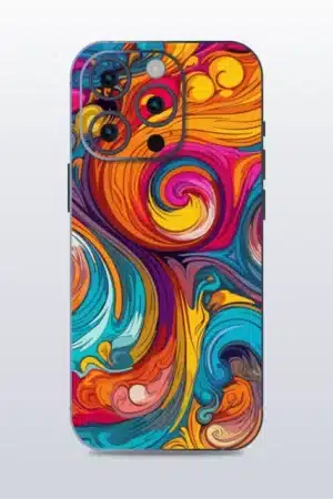 Smudged Colors - mobile skins and wrap - skinzo - Apple Iphone 15 Pro Max