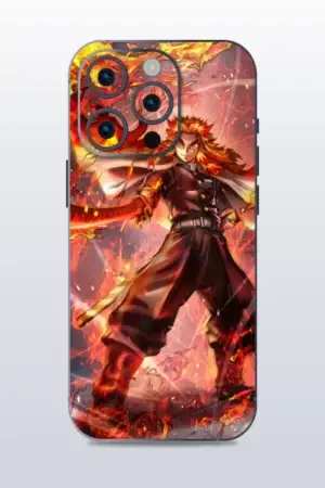 Kyojuro Rengoku - Demon Slayer - mobile skins and wrap - skinzo - Apple Iphone 15 Pro Max