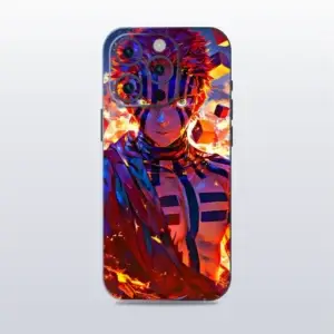 Akaza (Demon Slayer) - mobile skins and wrap - skinzo - Apple Iphone 15 Pro Max