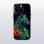Rainbow Wolf - mobile skins and wrap - skinzo - Apple Iphone 15 Pro Max