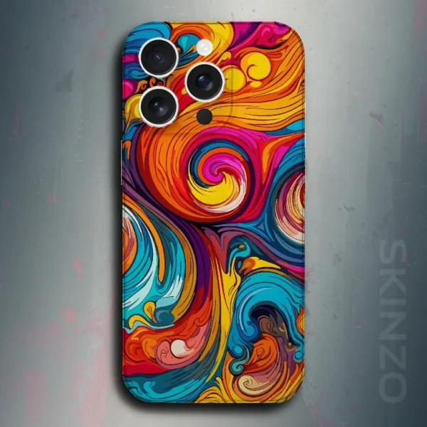 Smudged Colors - mobile skins and wrap - skinzo - Apple Iphone 15 Pro Max