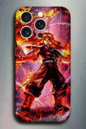 Kyojuro Rengoku - Demon Slayer - mobile skins and wrap - skinzo - Apple Iphone 15 Pro Max