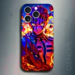 Akaza (Demon Slayer) - mobile skins and wrap - skinzo - Apple Iphone 15 Pro Max