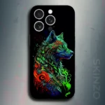 Rainbow Wolf - mobile skins and wrap - skinzo - Apple Iphone 15 Pro Max