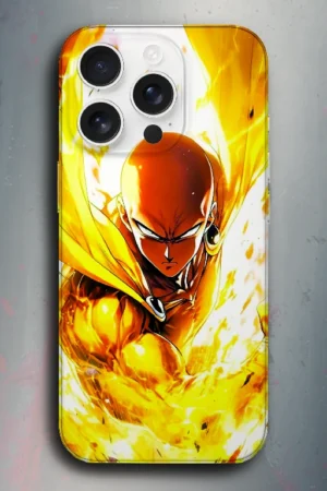 Saitama (One Punch Man) - mobile skins and wrap - skinzo - Apple Iphone 15 Pro Max